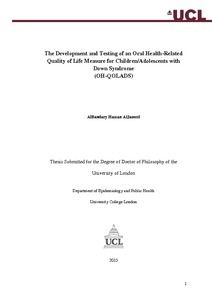 Thesis on quality of life